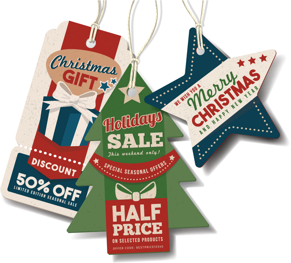 Christmas_ Sale_ Tags_ Vector_ Design PNG