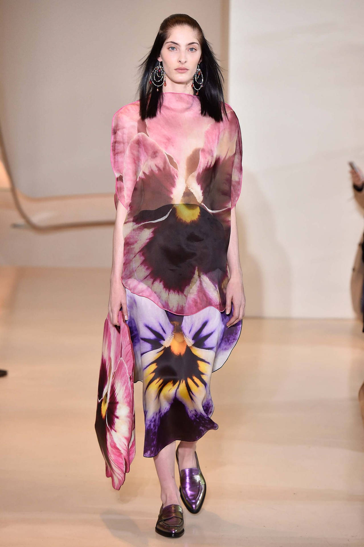Christopher Kane Sheer Floral Dress Background
