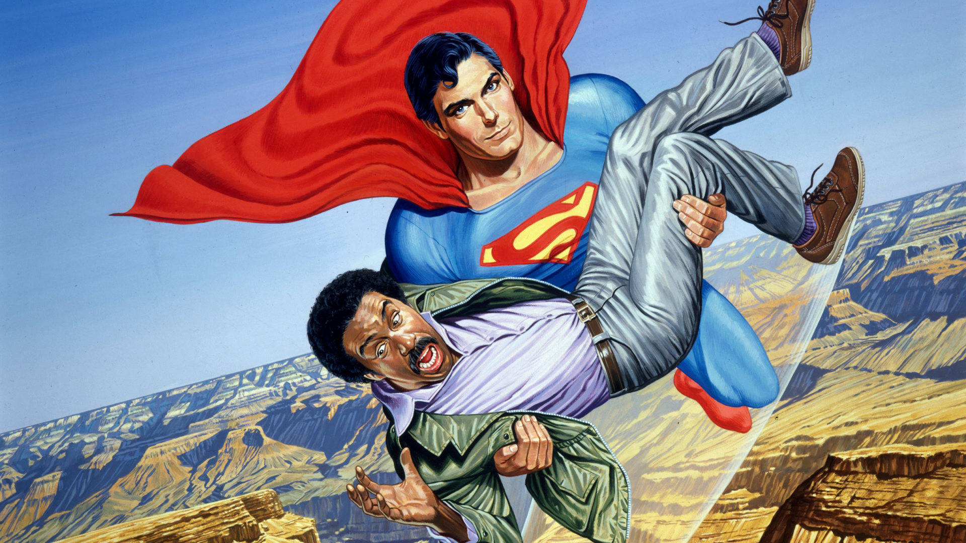 Christopher Reeve Superman And August Gorman Wallpaper