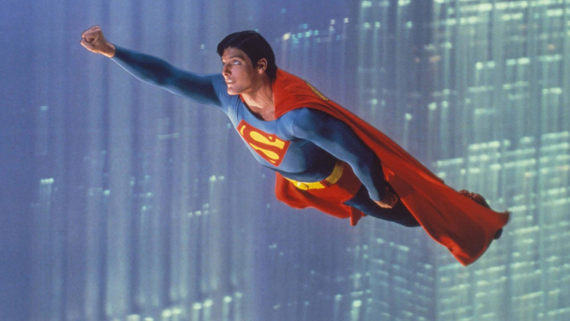 Christopher Reeve Superman Flying