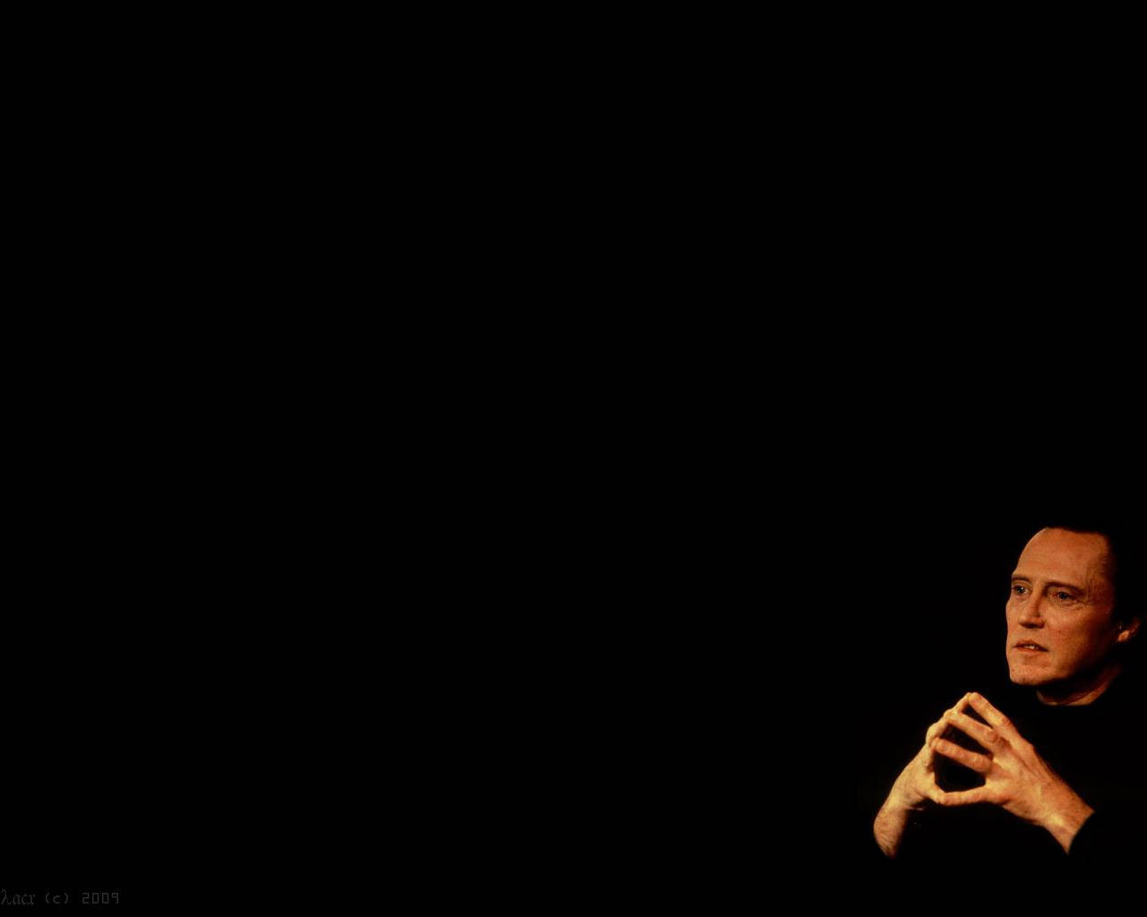Christopher Walken On A Solid Black Background Wallpaper