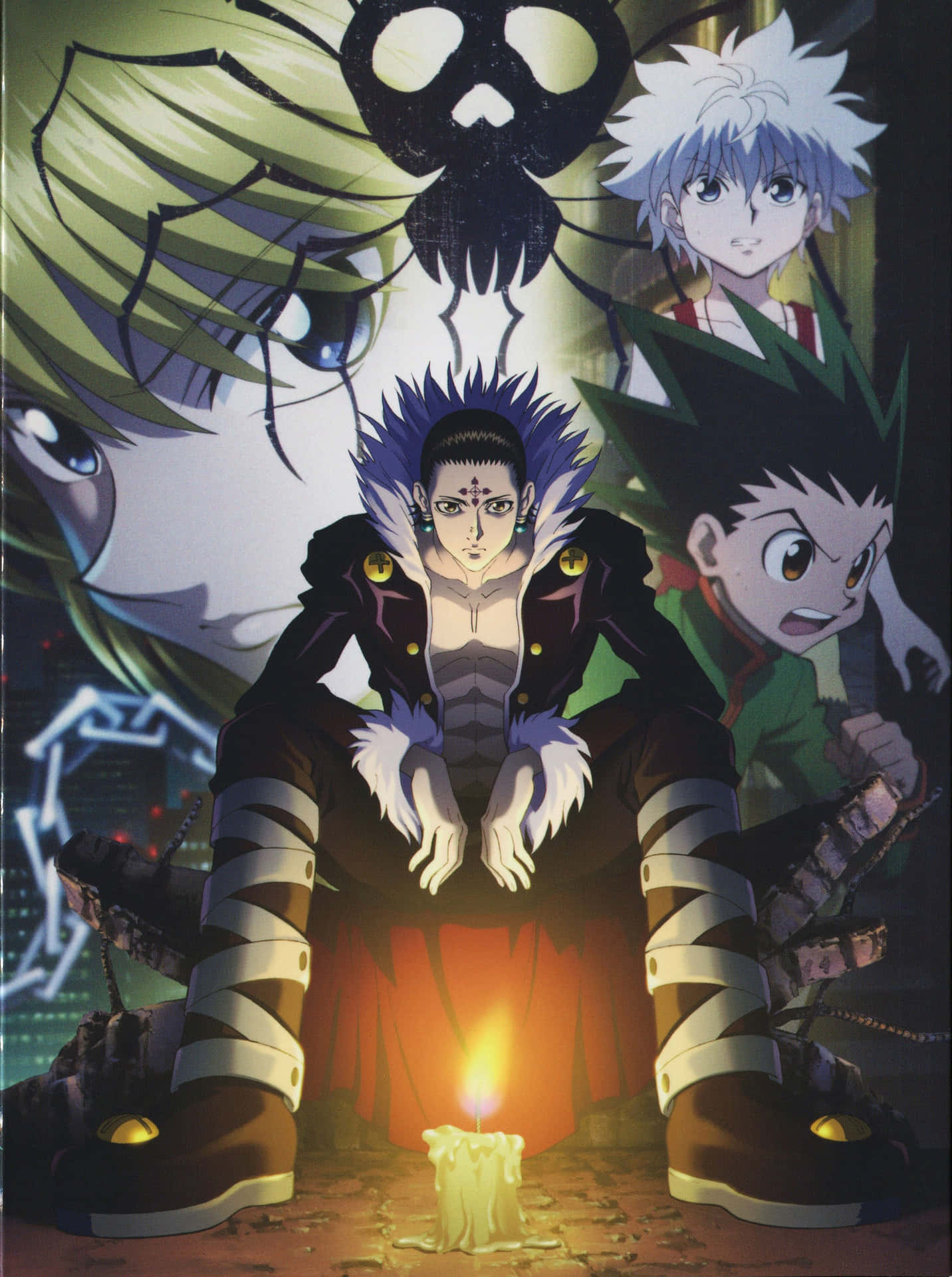 Chrollo Lucilfer in His Iconic Phantom Troupe Outfit Wallpaper