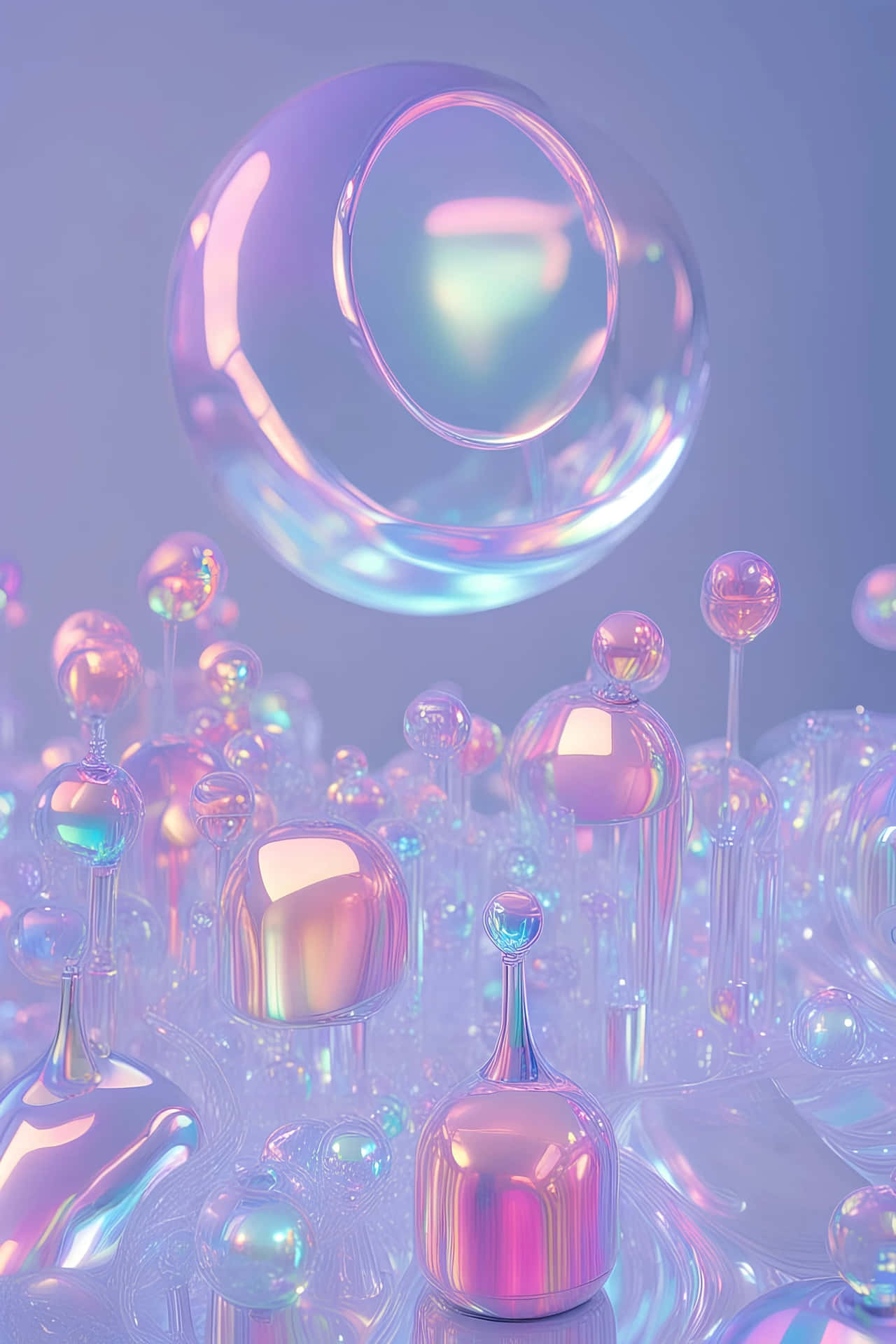 Chrome Bubble Fantasy Aesthetic.jpg Wallpaper