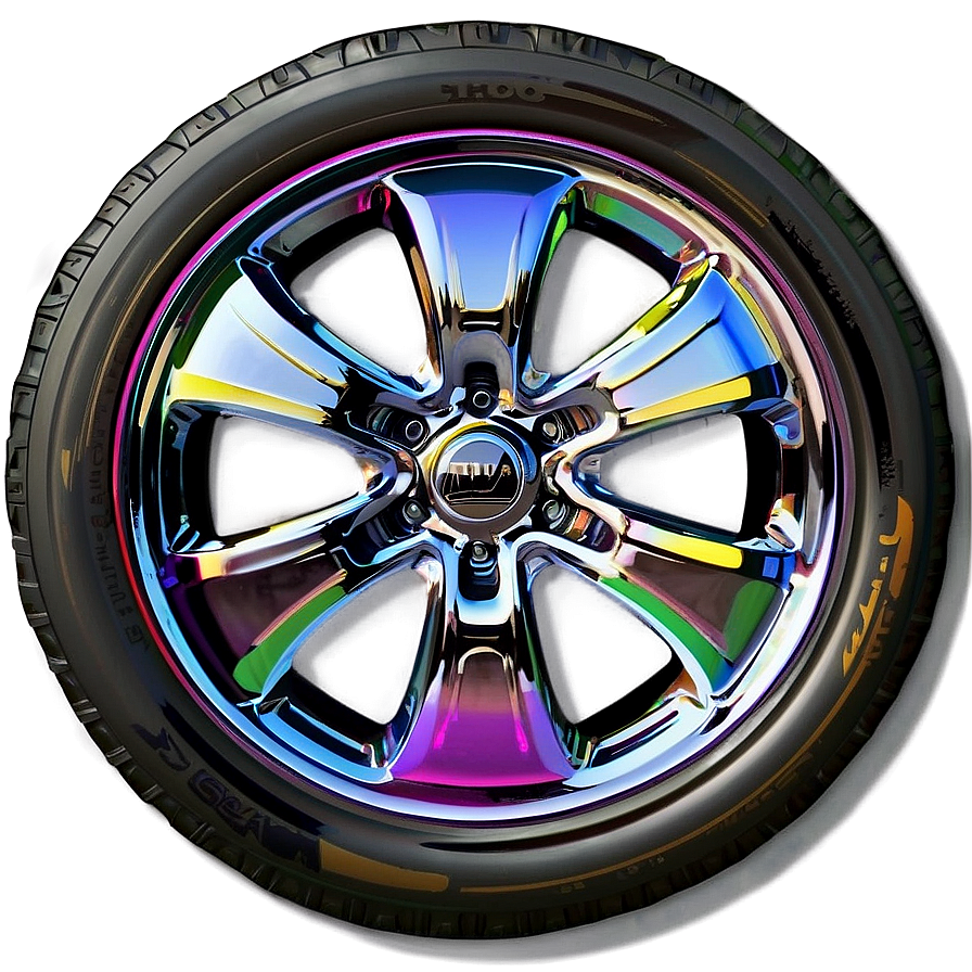 Chrome Car Wheel Png 06122024 PNG