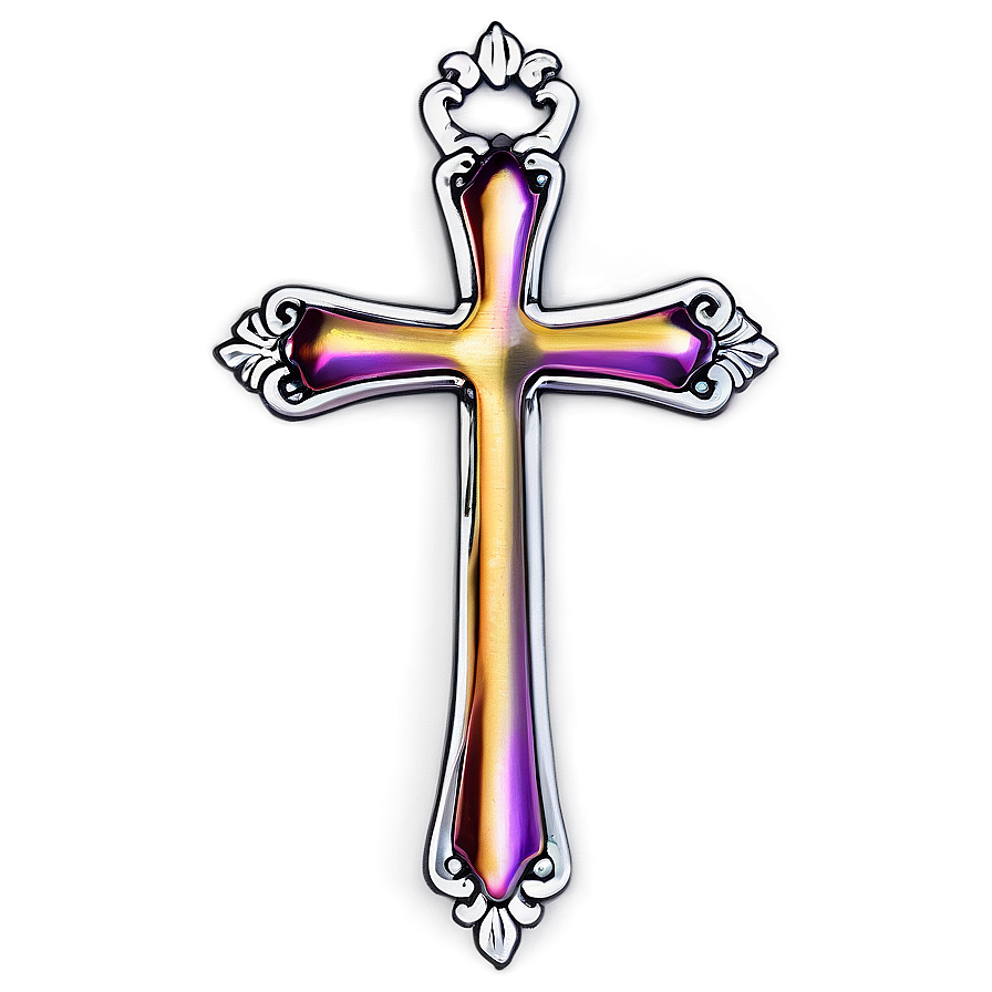 Chrome Heart Cross A PNG