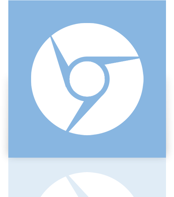 Chrome Icon Reflection PNG