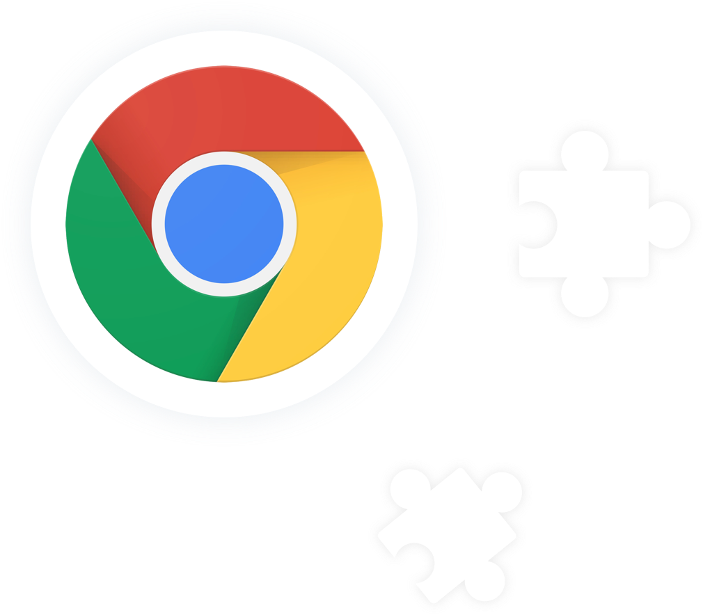 Chrome Logowith Puzzle Pieces PNG