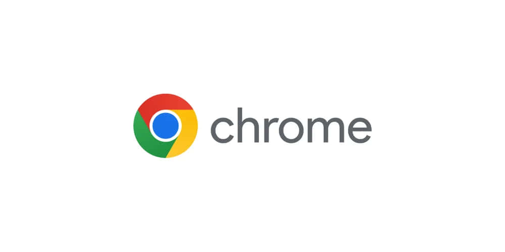 Logotipode Chrome Sobre Un Fondo Blanco