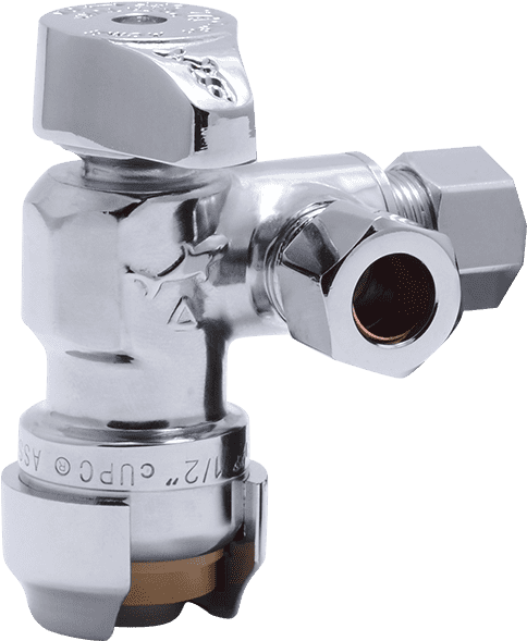 Chrome Plated Brass Angle Stop Valve PNG