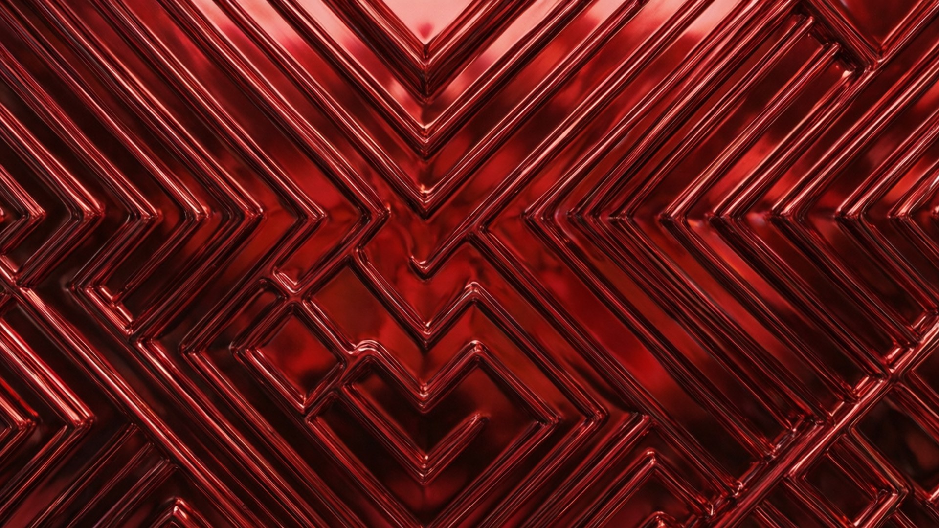 Krom Merah Geometri Wallpaper