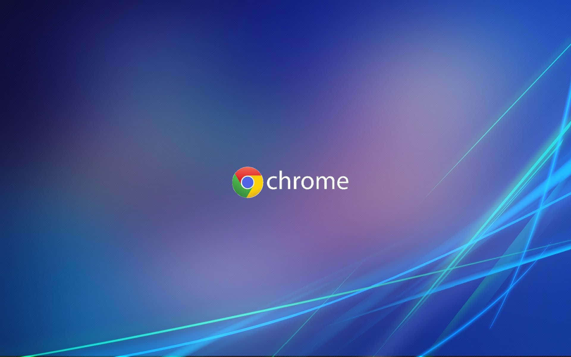Logodi Chrome Su Uno Sfondo Blu