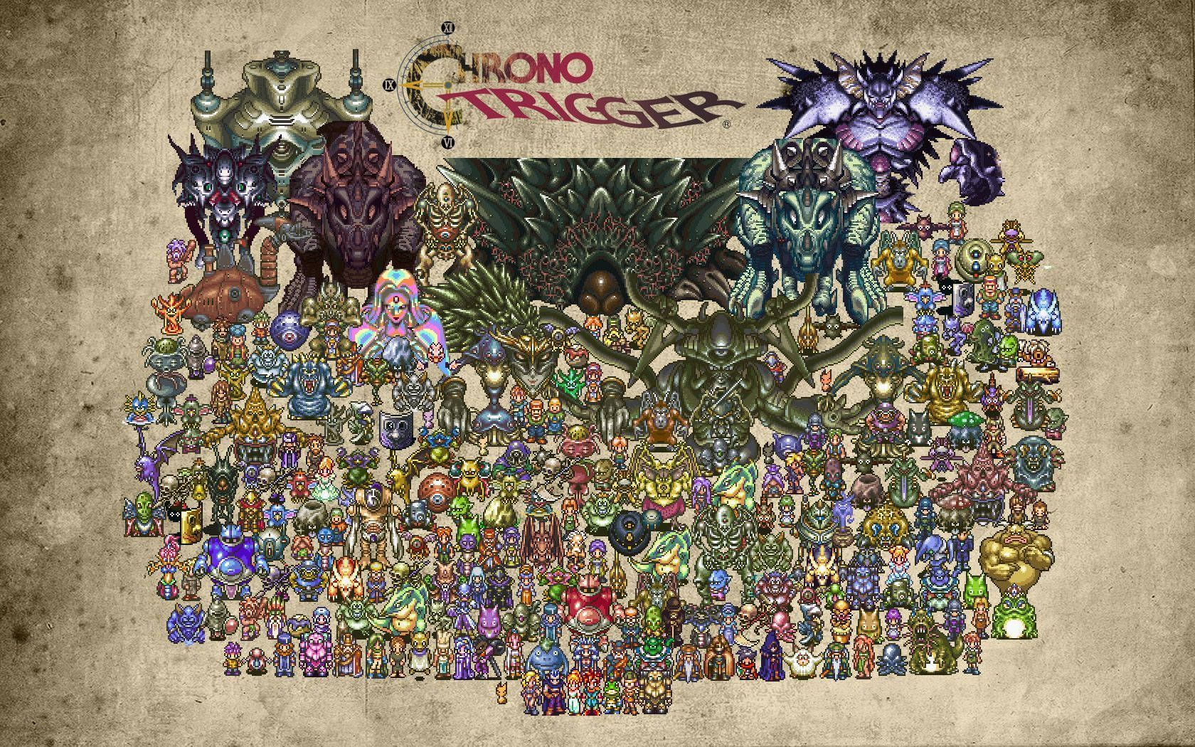 Chrono Trigger All Characters Poster