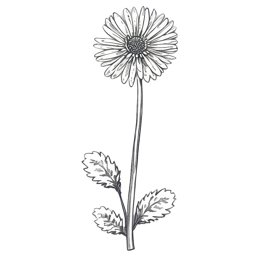 Download Chrysanthemum Botanical Sketch Png 06112024 | Wallpapers.com