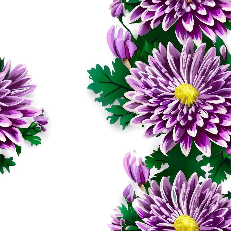 Chrysanthemum Floral Wallpaper Png Dwp32 PNG