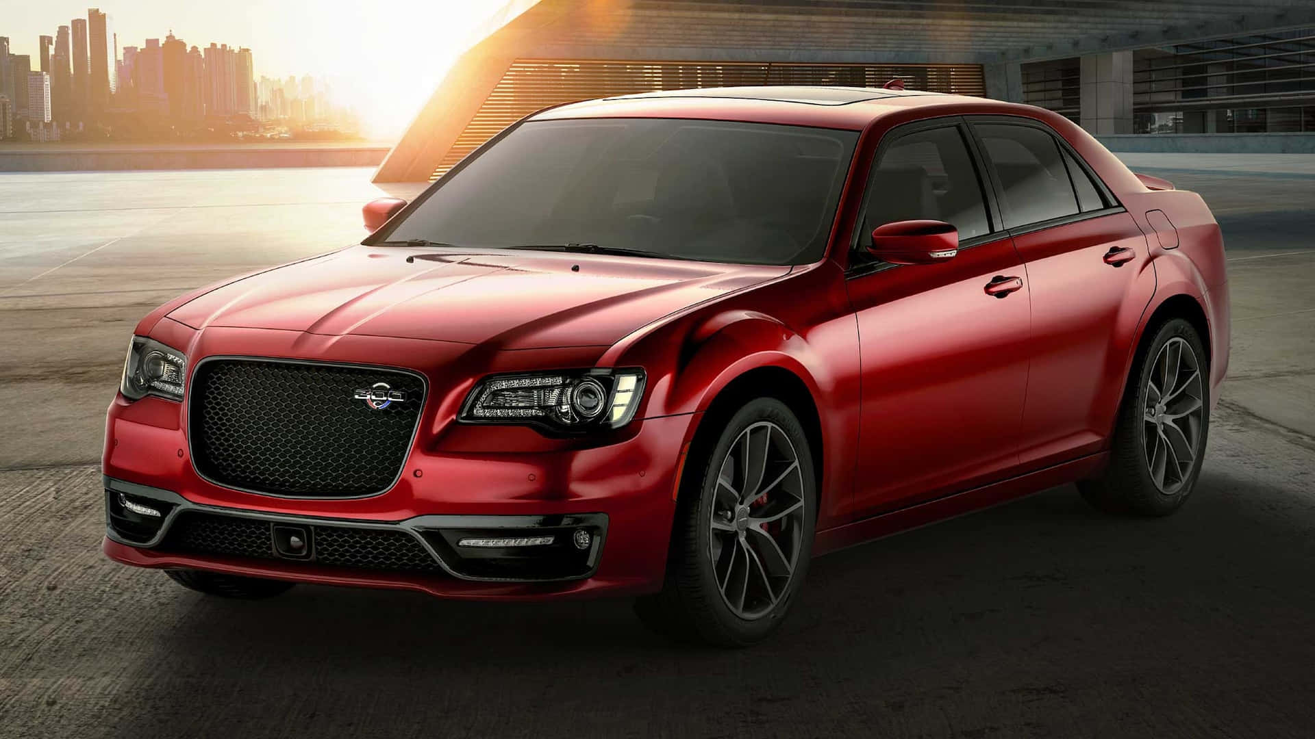 Luxurious Chrysler 300 on the Road Wallpaper