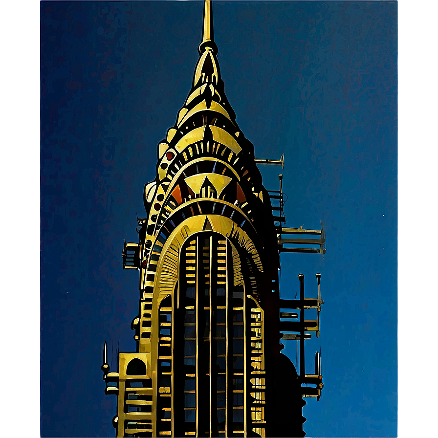 Chrysler Building Abstract Representation Png 06252024 PNG