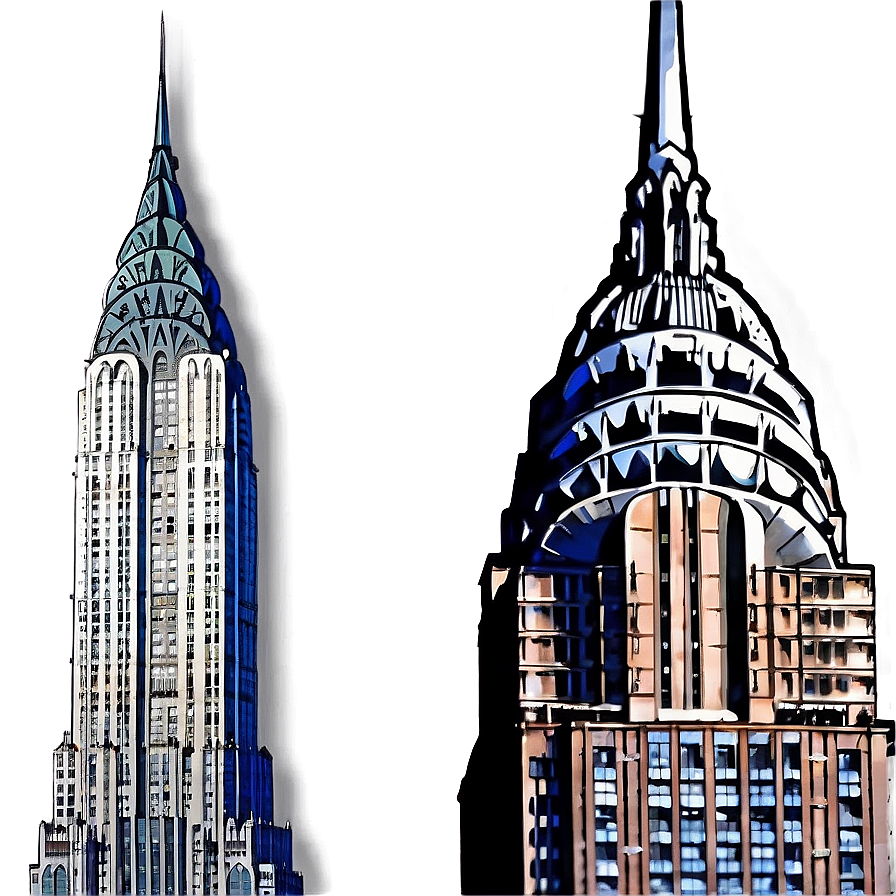 Chrysler Building And Empire State Png 06252024 PNG
