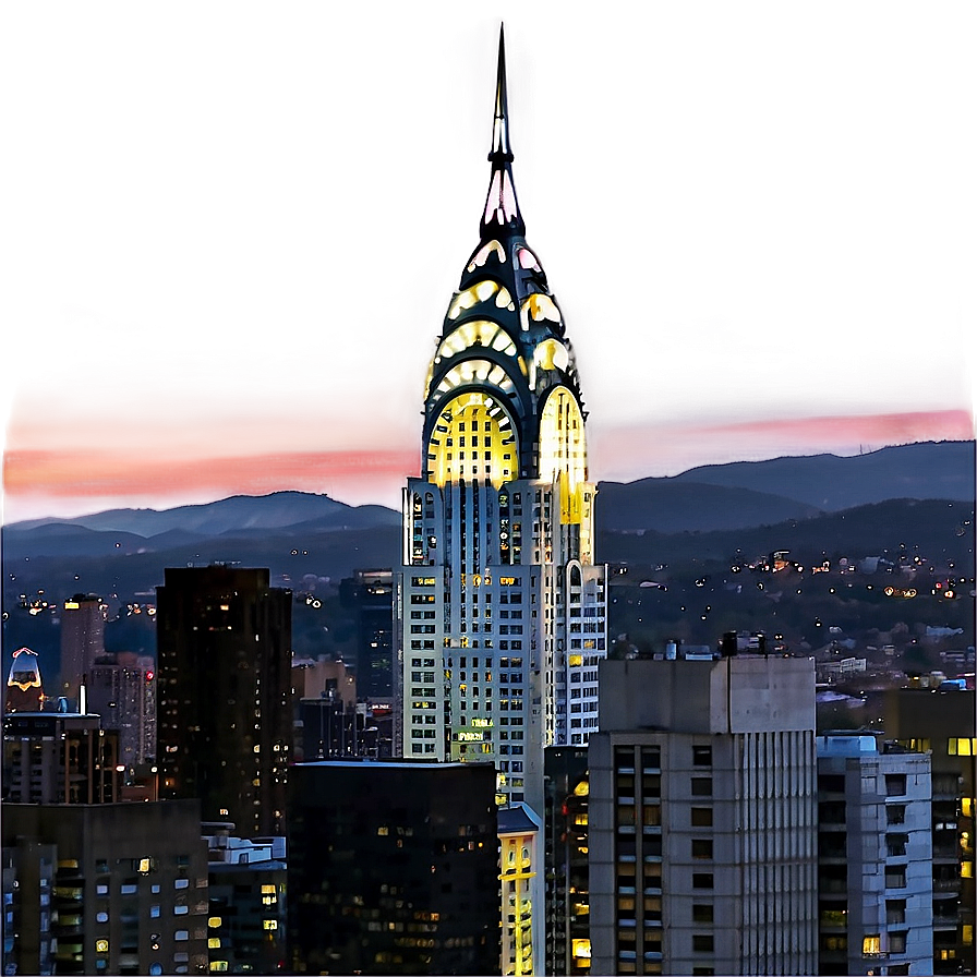 Chrysler Building In Twilight Png 06252024 PNG