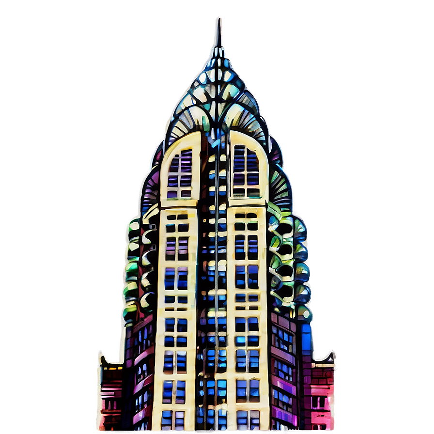 Chrysler Building Lit Up Png Poj PNG