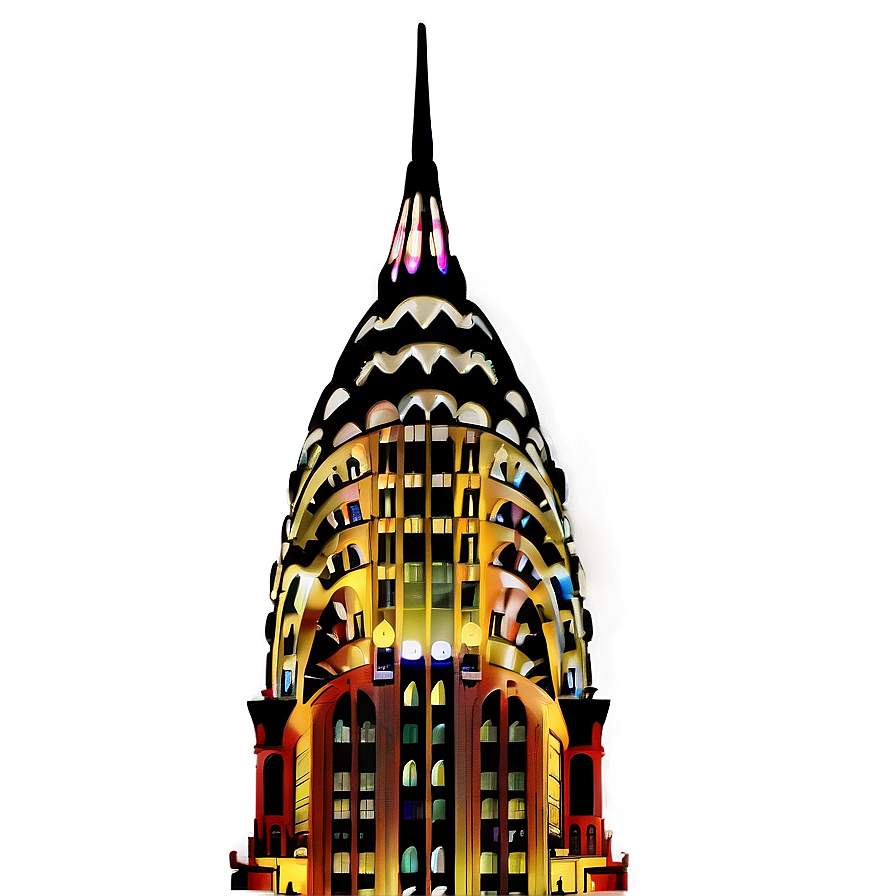 Chrysler Building Lit Up Png Usy PNG
