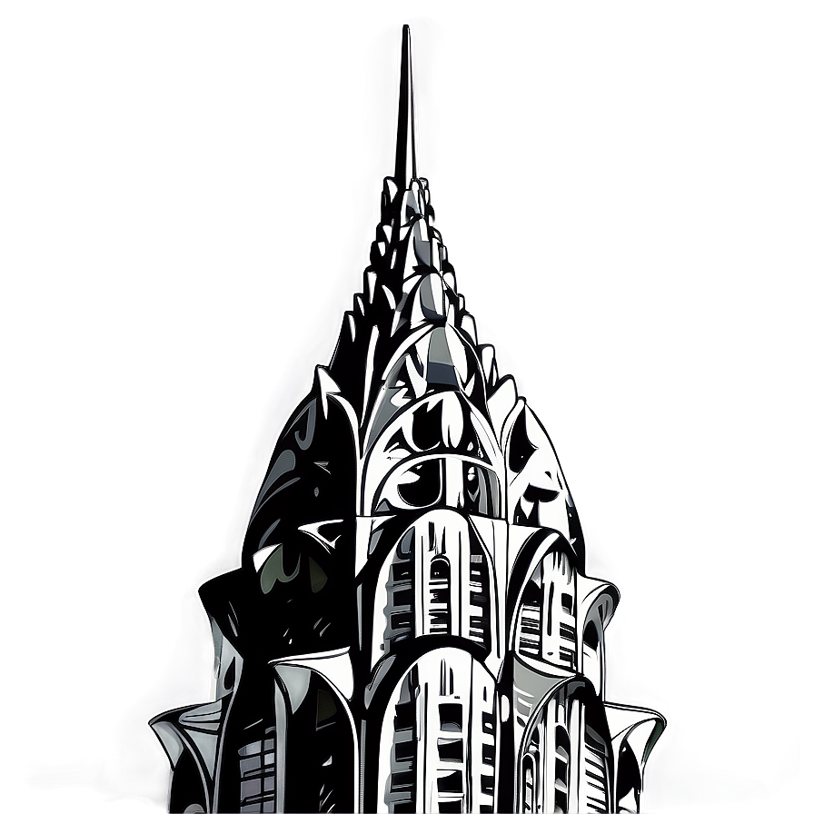 Chrysler Building Spire Close-up Png Lrw PNG