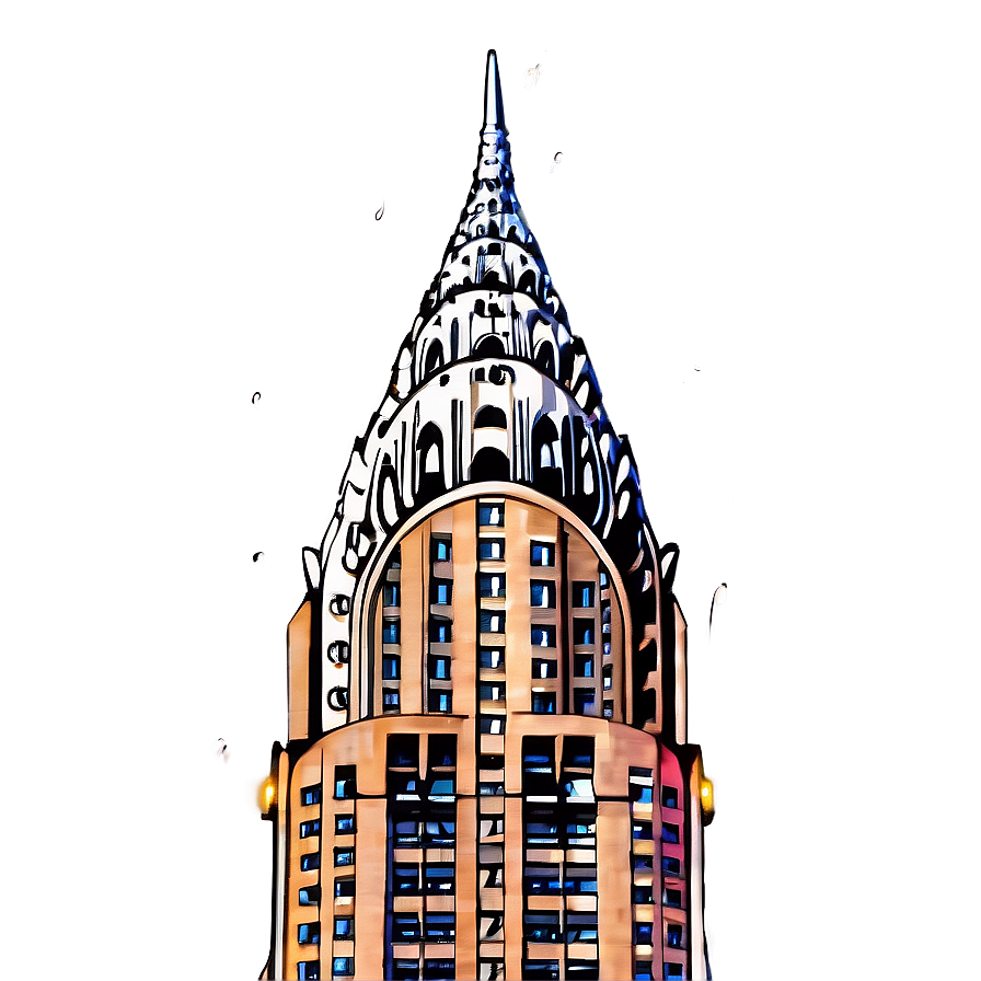 Chrysler Building With Fireworks Png Fcj PNG
