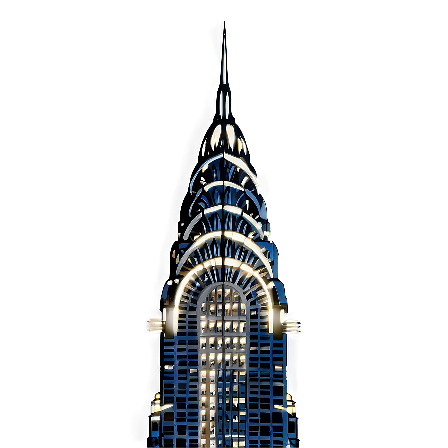 Chrysler Building With Moon Png 06252024 PNG