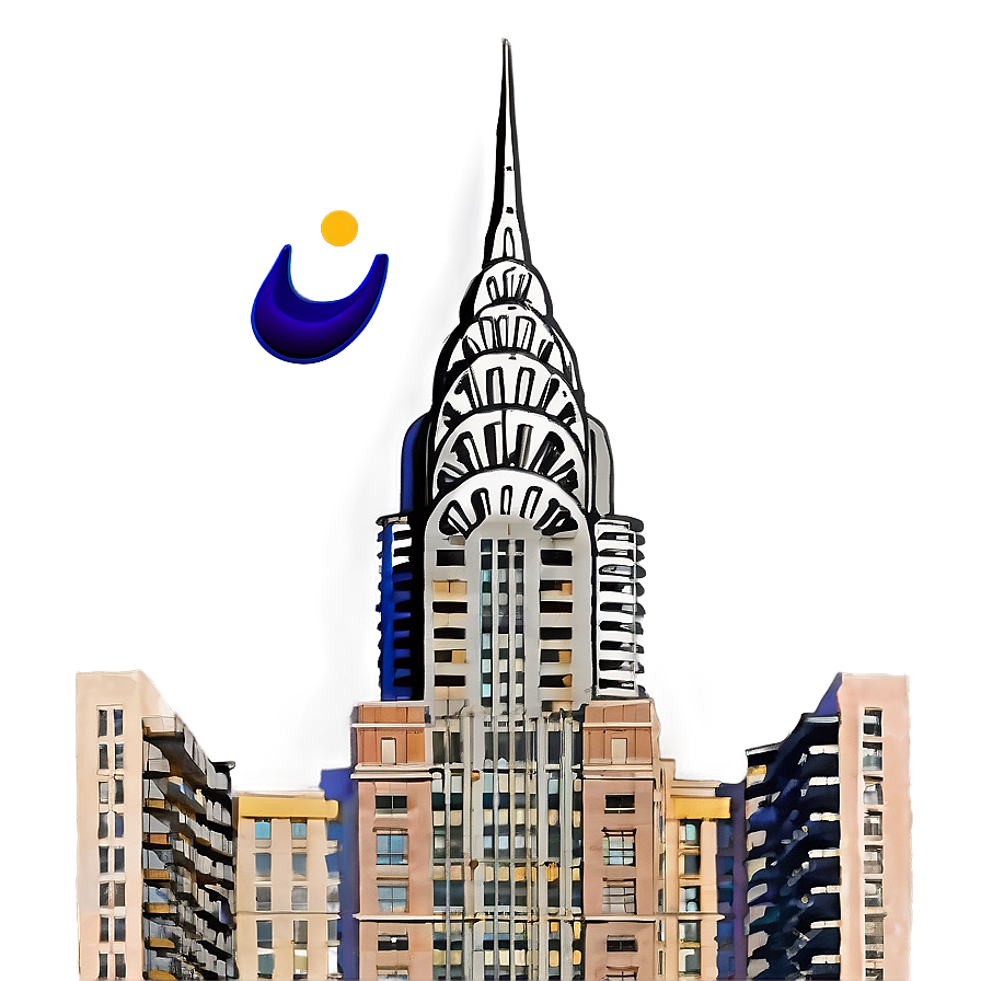 Chrysler Building With Moon Png Gak13 PNG