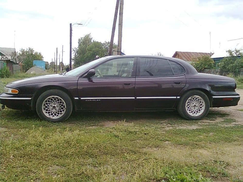 Stunning Silver Chrysler LHS on Display Wallpaper