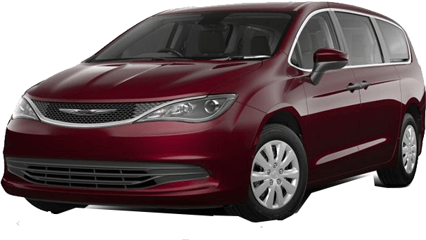Chrysler Minivan Red Side View PNG