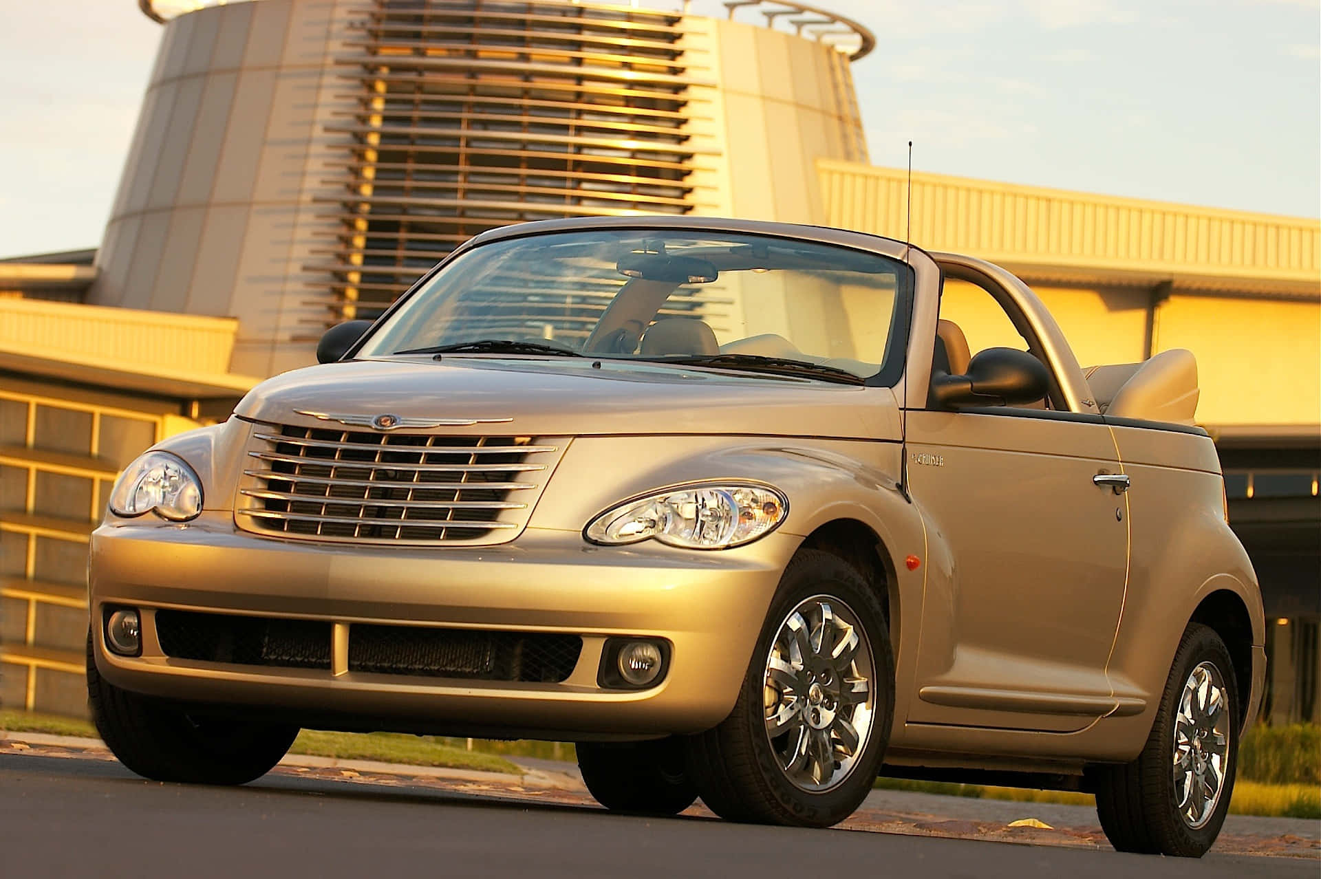 Sleek Black Chrysler PT Cruiser Wallpaper