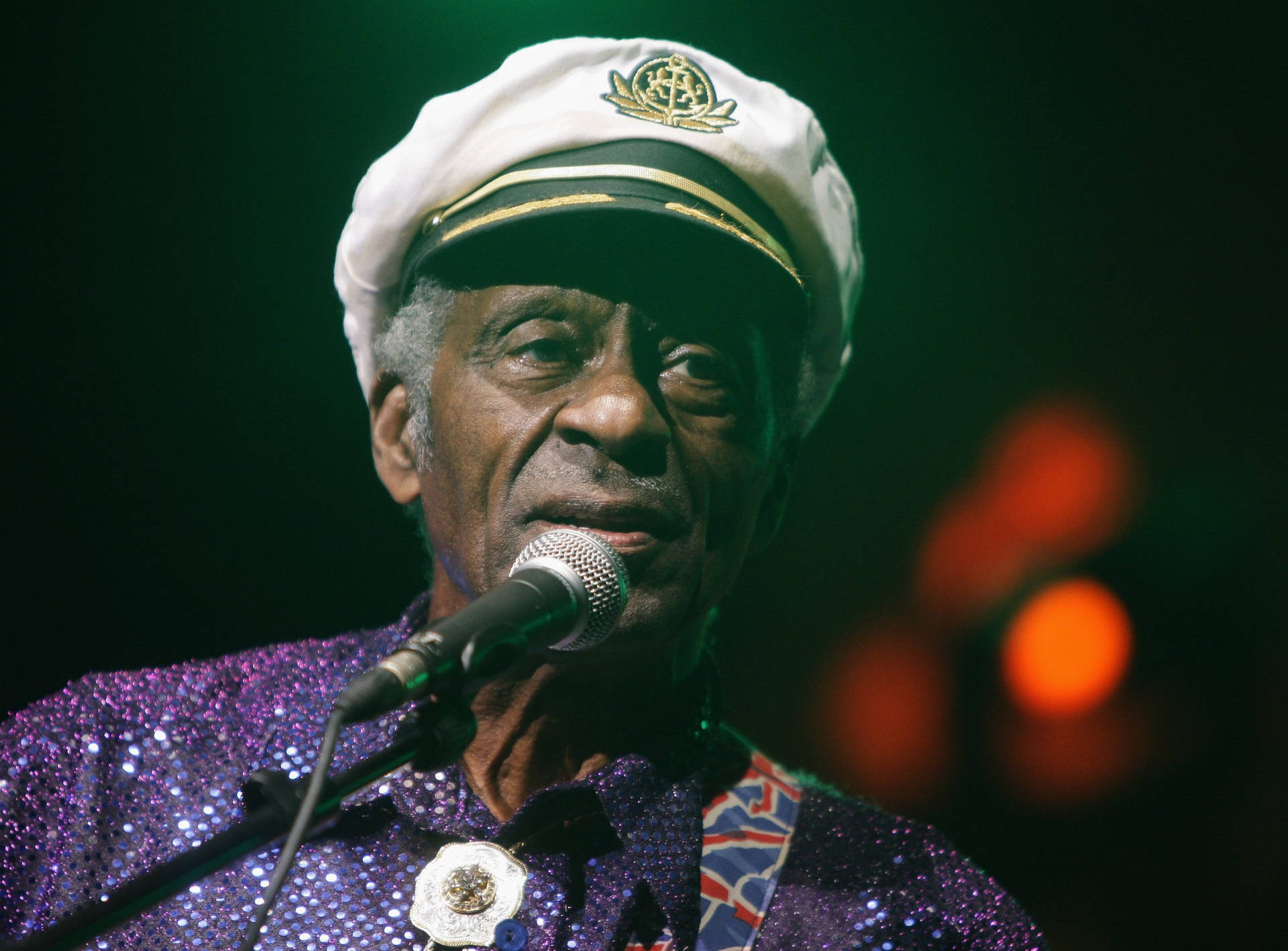 Chuck Berry Captain Hat Background