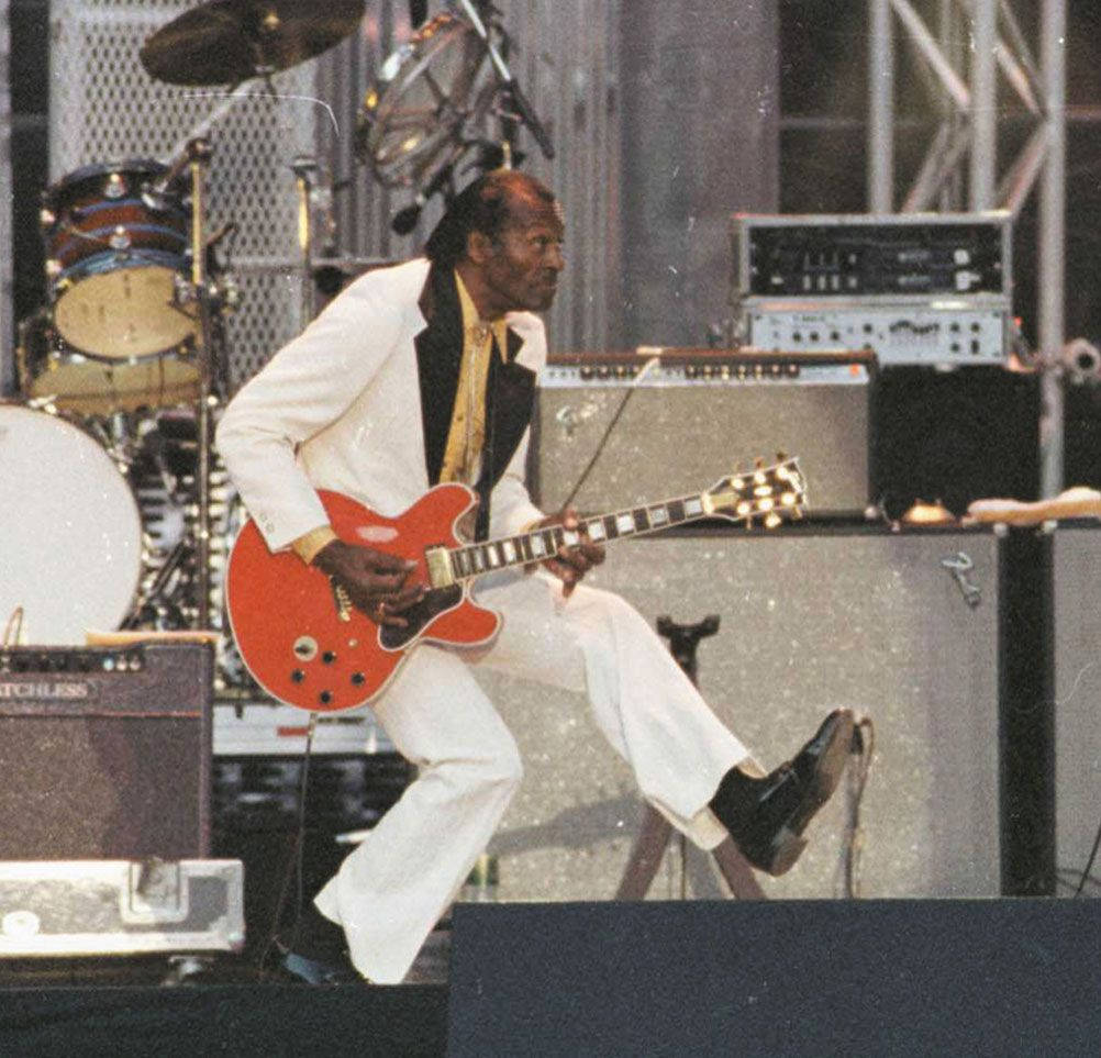 Conciertode Chuck Berry En El Salón De La Fama Del Rock And Roll. Fondo de pantalla