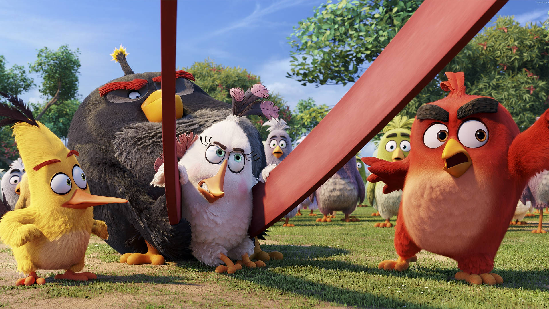 Chuck, Matilda, And Red In The Angry Birds Movie Wallpaper