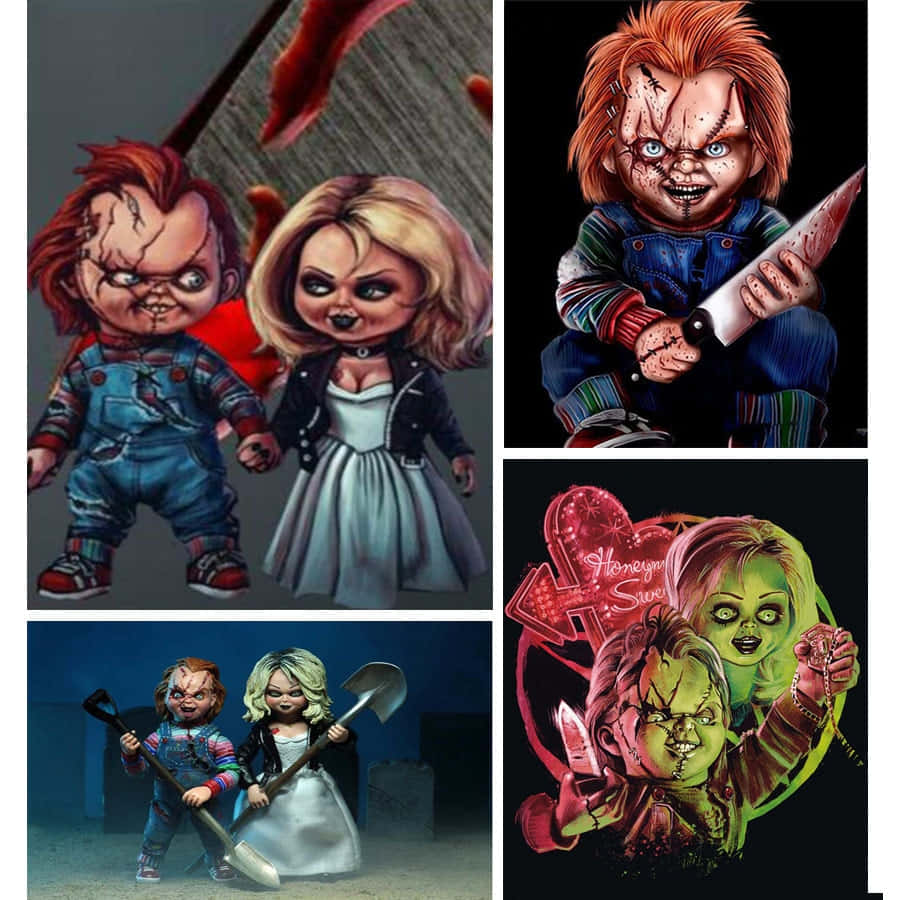 Chucky og Tiffany forenes i ét design. Wallpaper