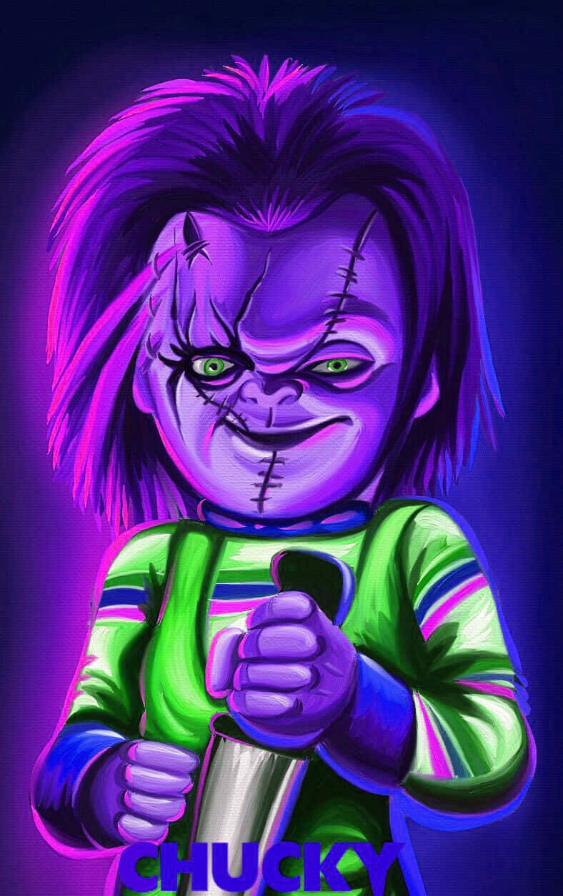 Chucky walking confidently in the night