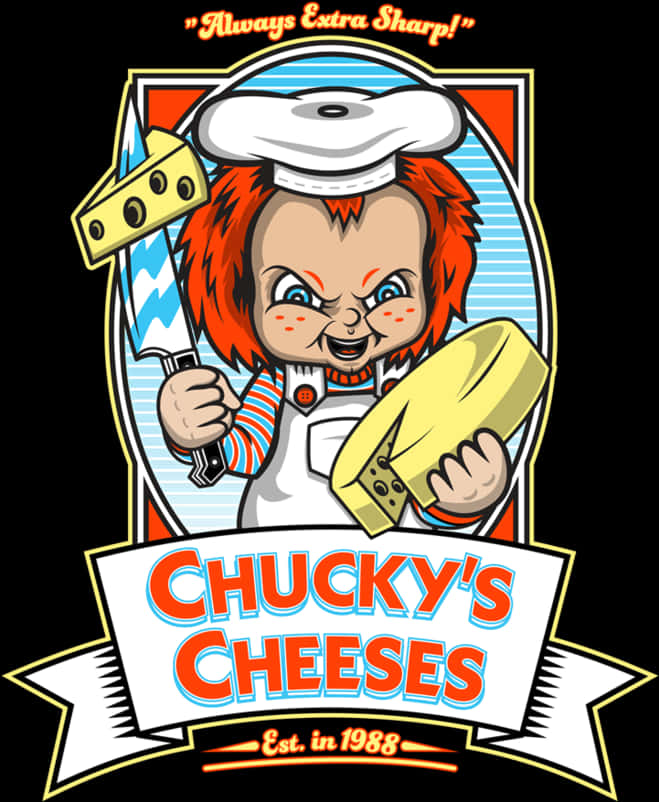 Chucky Cheeses Parody Artwork PNG