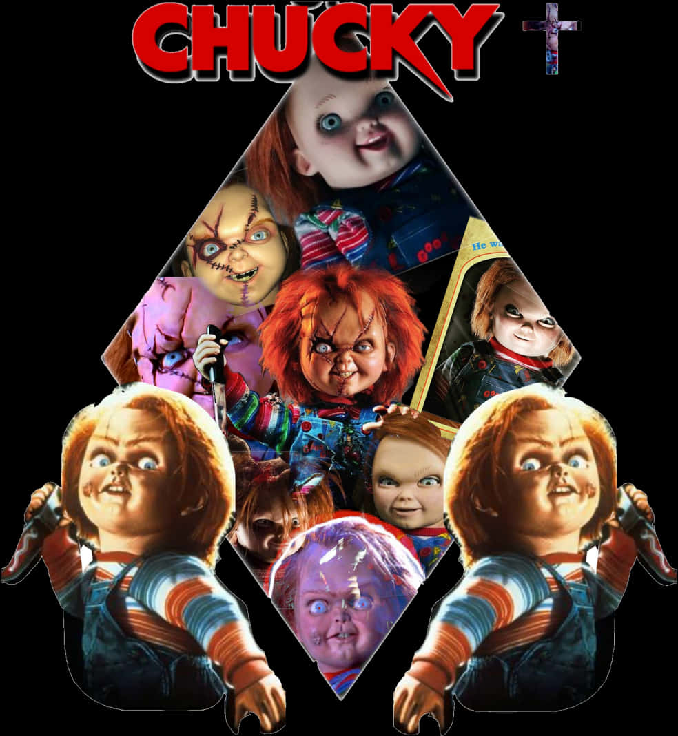 Chucky Collage Horror Icon PNG