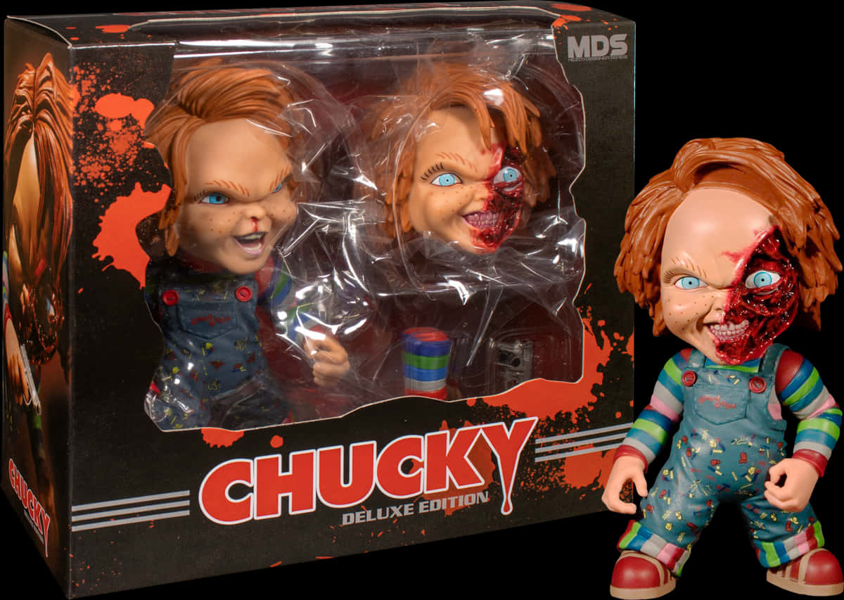 Chucky Deluxe Edition Figure Packaging PNG
