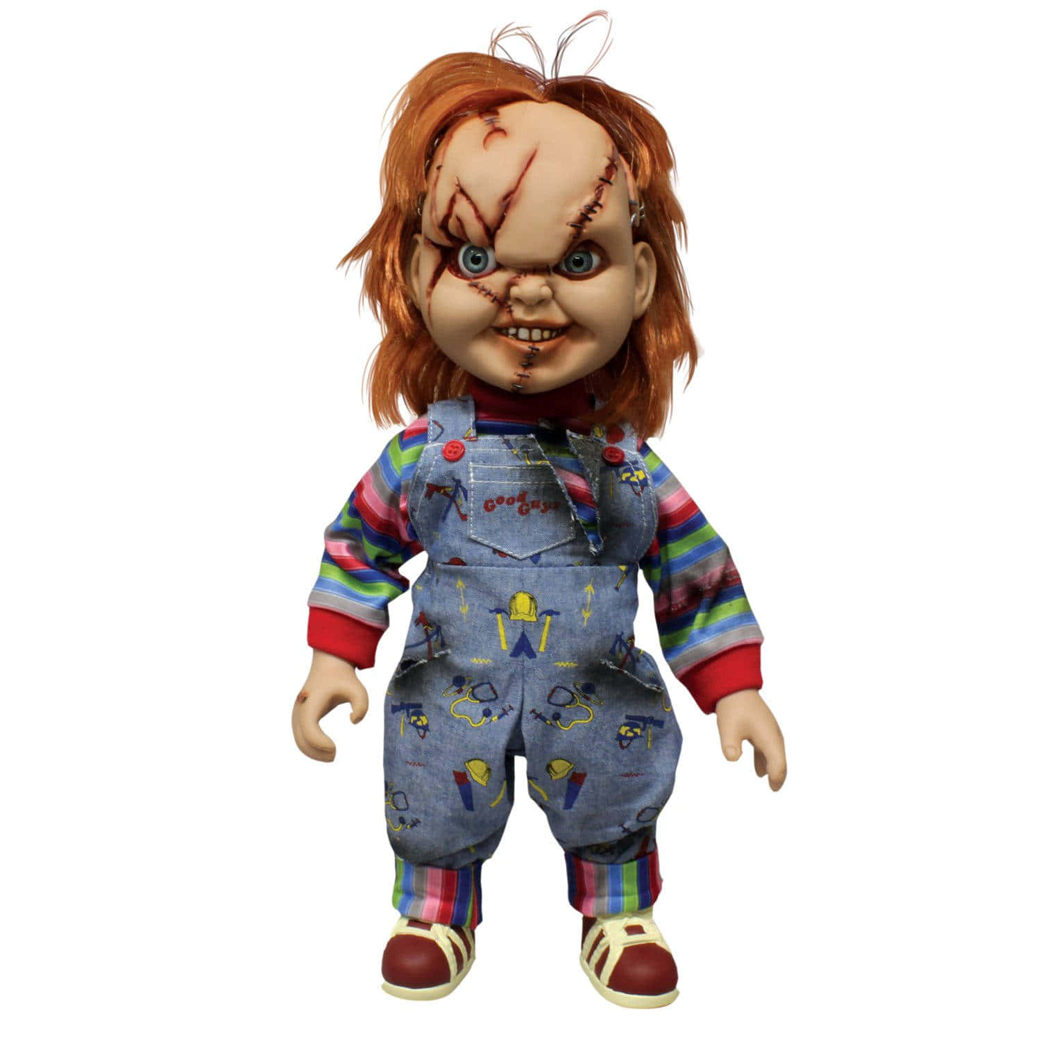 Chucky dukke med rødt hår og overalls Wallpaper