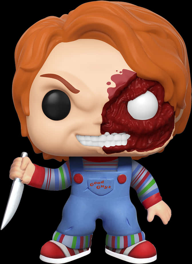 Chucky Funko Pop Figure With Knife PNG