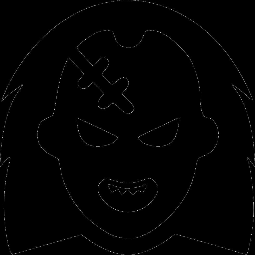 Chucky Iconic Horror Doll Silhouette PNG