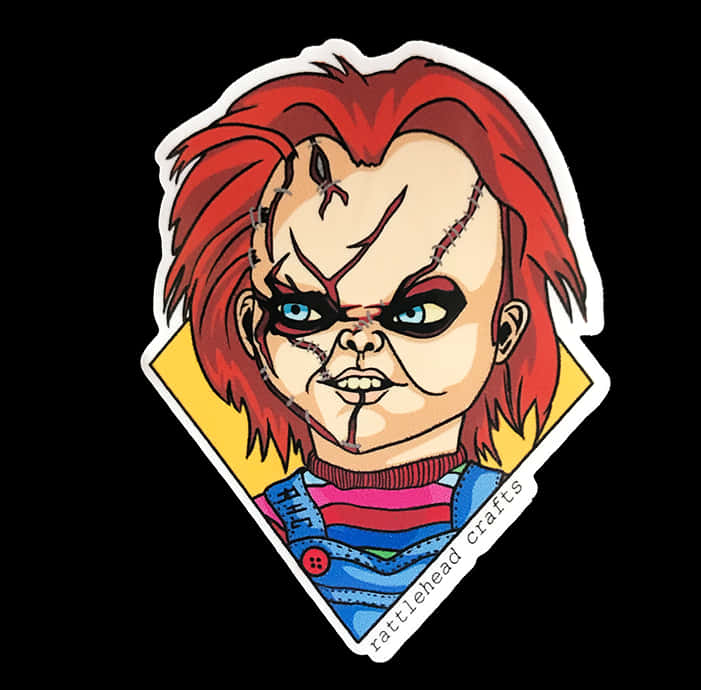 Chucky Sticker Illustration PNG