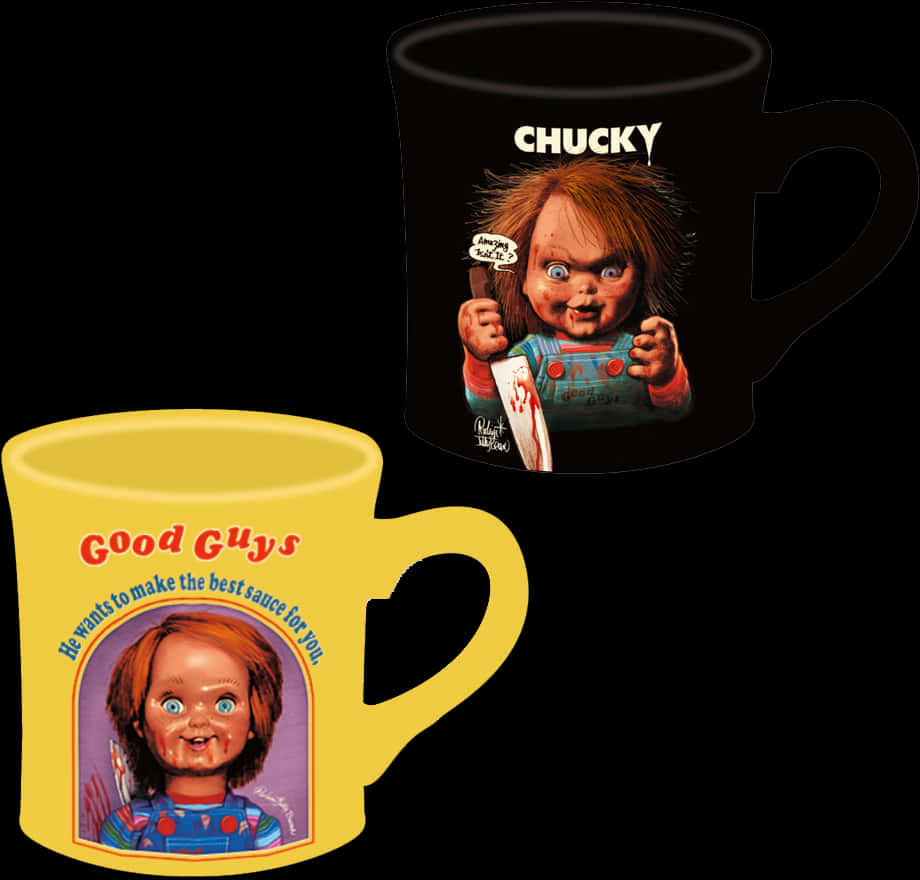 Chucky Themed Mugs PNG