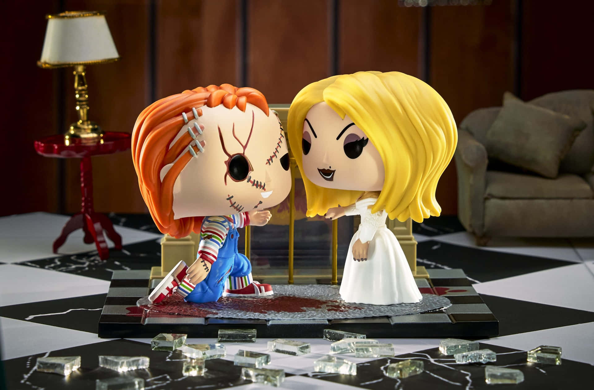 Figurines Funko Pop De Chucky Et Tiffany Fond d'écran