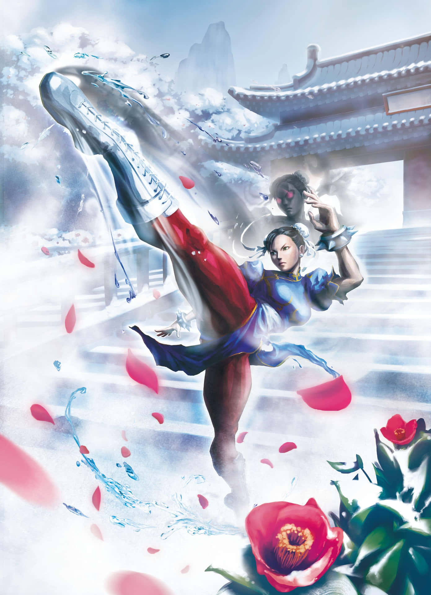 Chun Li Powerful Kick Artwork Wallpaper