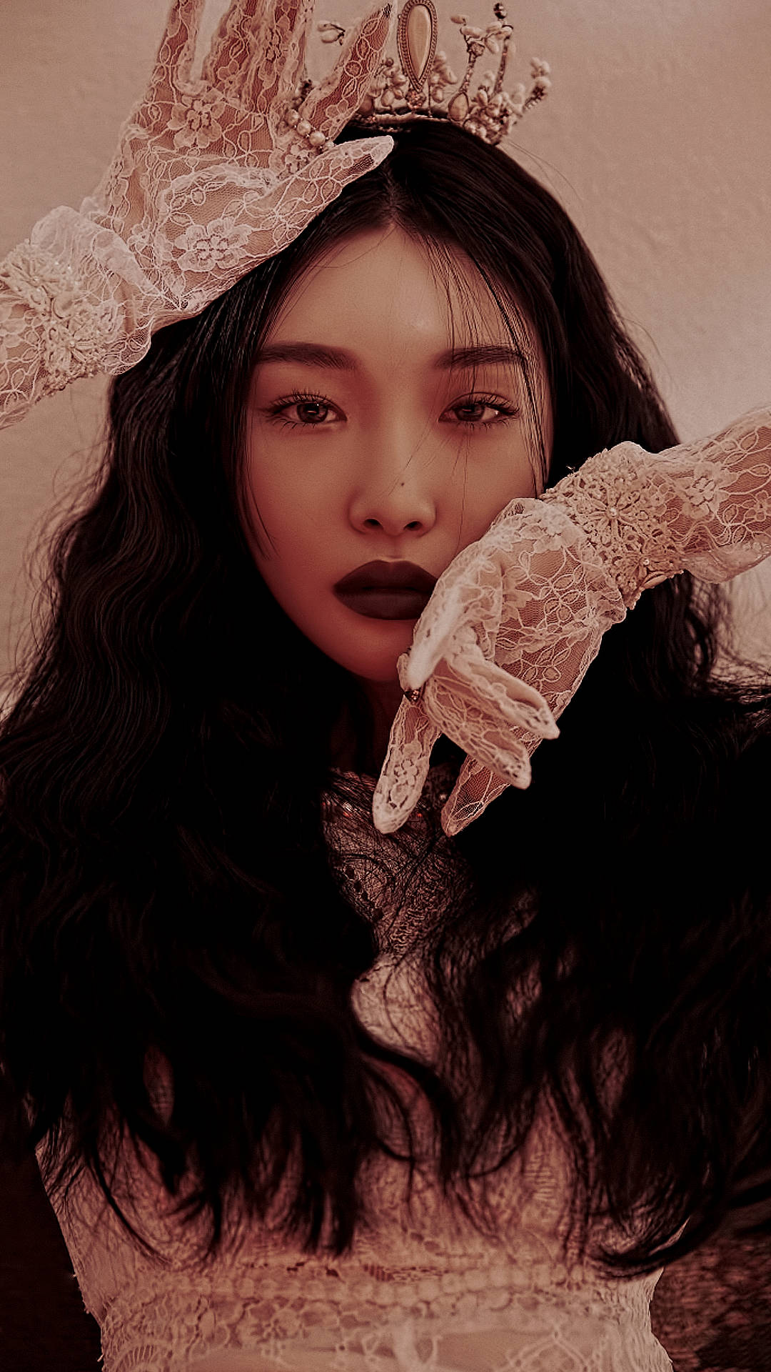 Chungha In Lace Outfit Wallpaper
