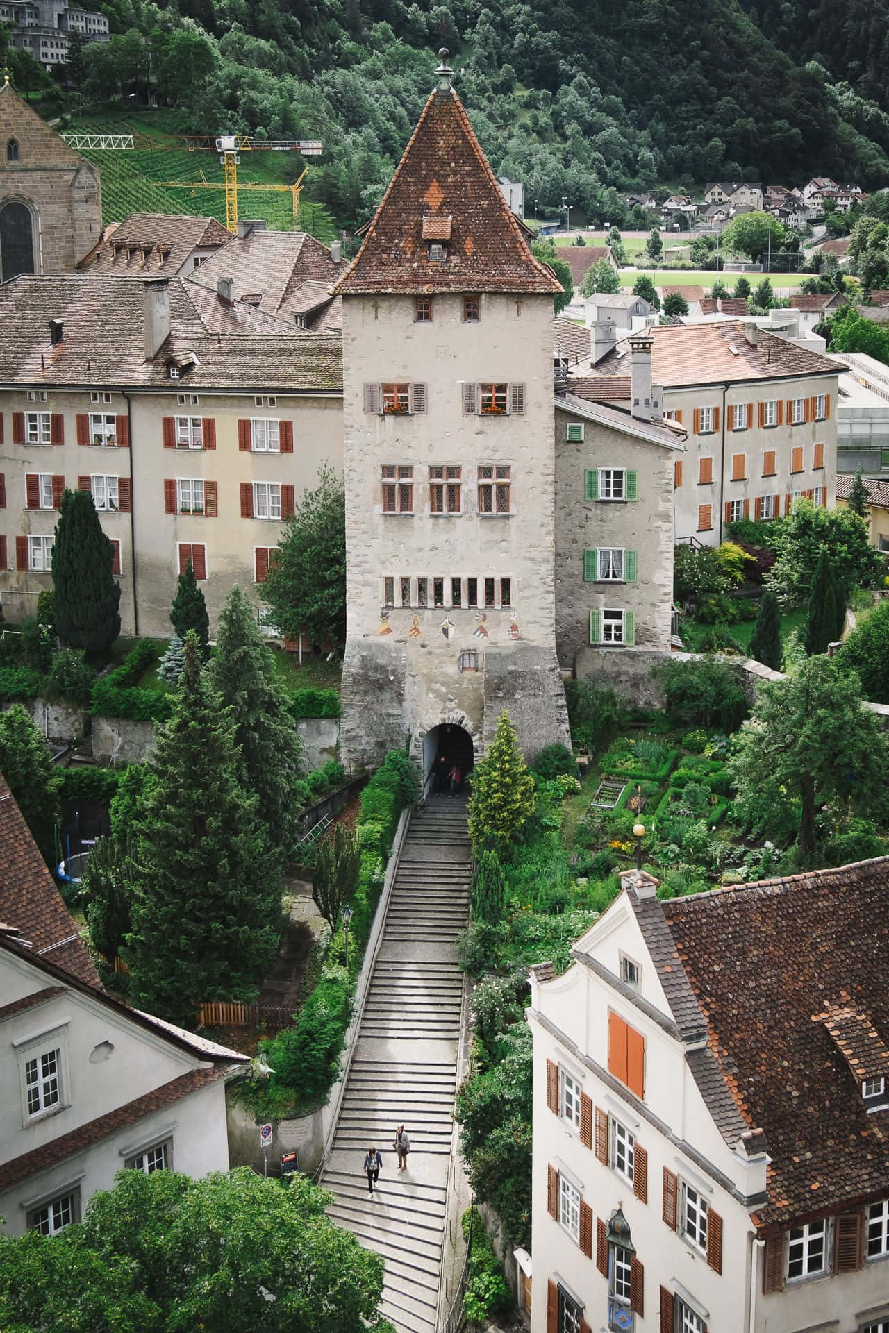 Chur Historic Townand Tower Switzerland.jpg Wallpaper