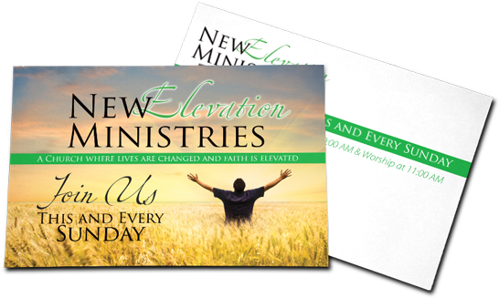 Church Invitation Postcards PNG