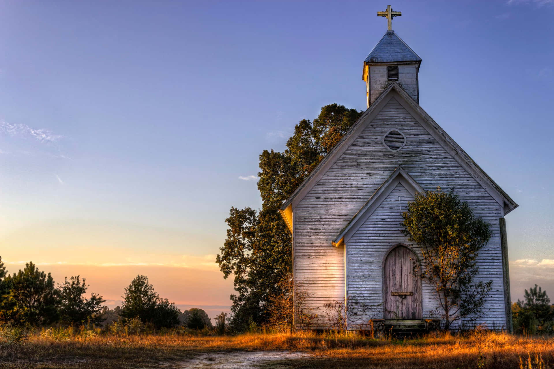 a gorgeous view of a vibrant, sunlit church